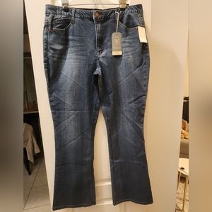 WIT & WISDOM ‘Ab’ Solution Itty Bitty Boot Cut Jeans Womens Size 16 NWT